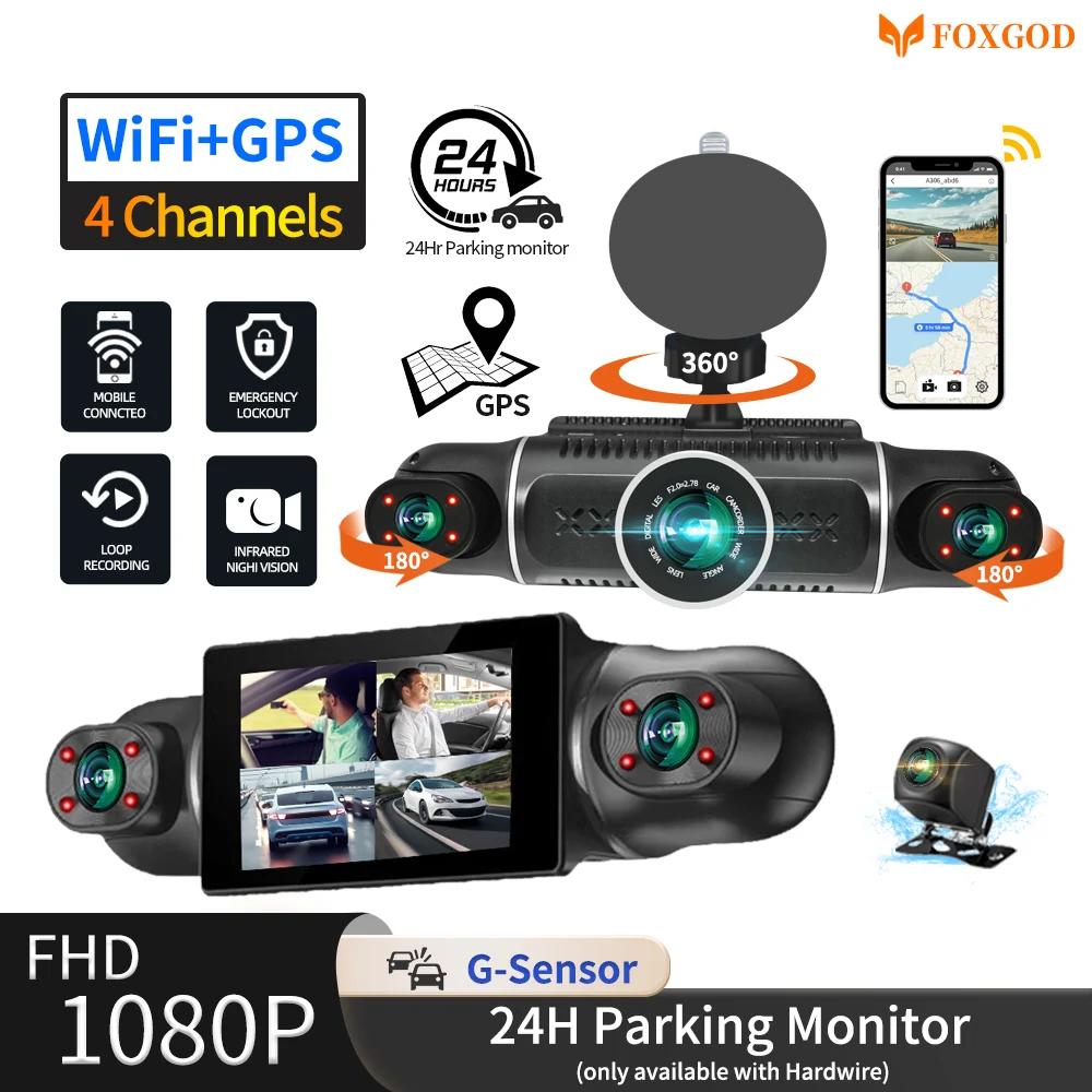ڵ DVR  ķ WiFi GPS FHD 4  * 1080P   ī޶ 24Hr     ڴ ߰ ð  ڽ
